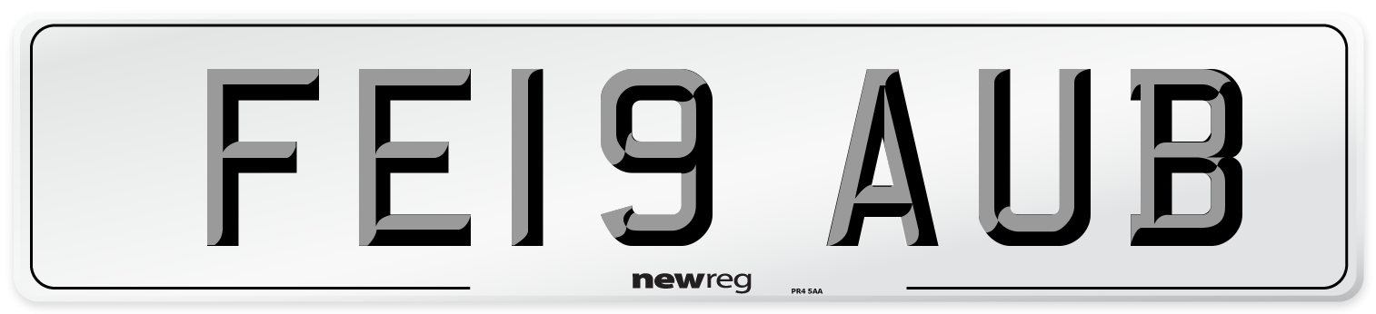 FE19 AUB Number Plate from New Reg